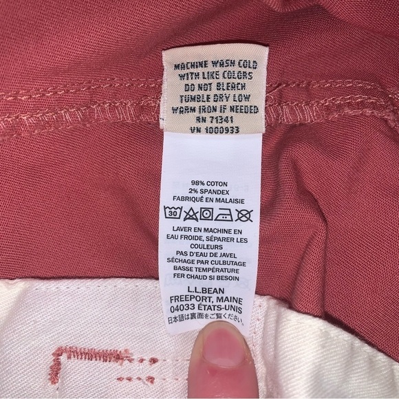 L.L. Bean Shorts‎ Women’s Size 10 US Pink Rose Chino Favourite Fit Cargo Long - Picture 5 of 8